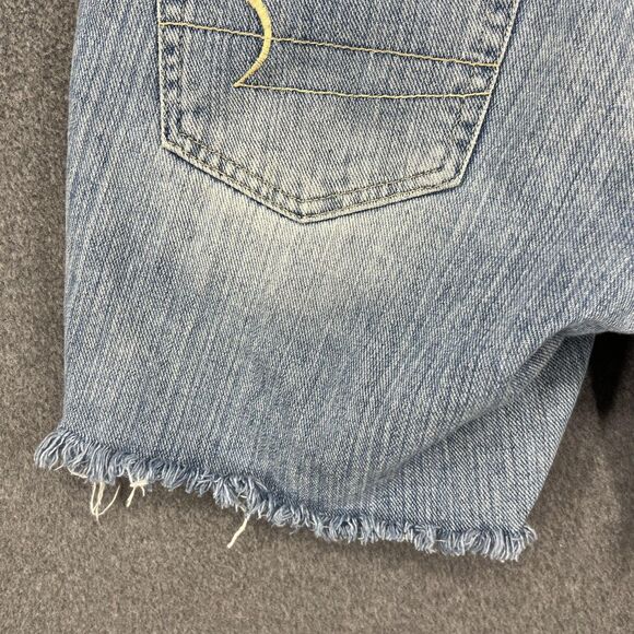 American Eagle Shorts Womens 6 Denim Hipster Frayed Hem Distressed Jean Shorts - Picture 13 of 14